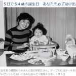 １歳の誕生日を祝う横田めぐみさんと母の早紀江さん。